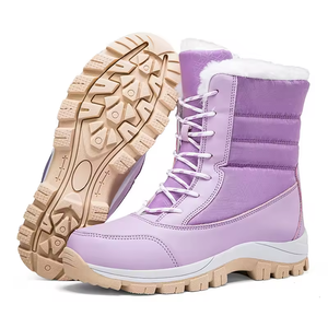Bottes de randonnée légères pour femmes, imperméables, en cuir et caoutchouc, vente en gros pour chaussures d'extérieur, bout rond, antidérapantes. - Product Image 5
