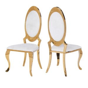 Silla de boda para banquete, venta al por mayor, <span class=keywords><strong>barata</strong></span> y verificada, de lujo, dorada - Product Image 3