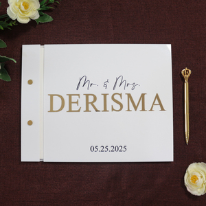 <span class=keywords><strong>Livre</strong></span> <span class=keywords><strong>d</strong></span>'or de mariage avec couverture en acrylique, lettres dorées en acrylique, <span class=keywords><strong>livre</strong></span> de registre, livres à dessiner avec stylo - Product Image 2