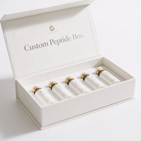 Boîtes rigides personnalisées pour coffret cadeau de collagène haut de gamme avec impression bronzée et emballage pharmaceutique