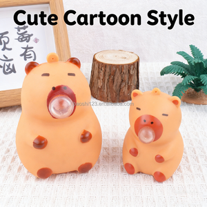 Jouet anti-stress Capybara soufflant des bulles, jouet sensoriel mignon, porte-clés, jouet de décompression pour enfants et adultes - Product Image 4