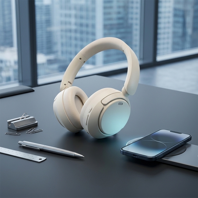 OEM Custom Logo S5 ANC Bluetooth 5.4 Wireless Headphones Dual Feed Active Noise Cancelling Over Ear Headset Factory