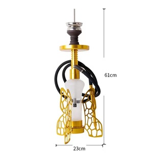 New Arrivals Frosted Aluminum Alloy Wings Butterfly Shape Hookah Shisha <strong>Bongs</strong> for <strong>Smoking</strong> - Product Image 2