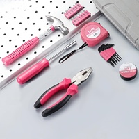 Ensemble d'outils pour la maison de 24 pièces, kit d'outils à main pour la maison avec étui de rangement, marteau à griffes, pinces, tournevis, clé hexagonale, ruban à mesurer