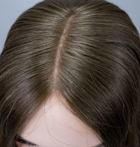 Topper per <span class=keywords><strong>capelli</strong></span> da <span class=keywords><strong>donna</strong></span> in vero capello umano, lungo, ondulato, colore Balayage, annodato a mano, con base in monofilamento, per <span class=keywords><strong>capelli</strong></span> diradati, per aggiungere volume - Product Image 4