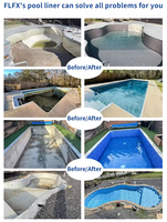 Vente en gros d'usine - Liner de piscine en PVC - Épaisseur 0,5 mm - 4,5*4,5*1,45 m - Résistant à l'eau - Pour piscine hors sol ou enterrée