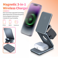 Station de charge sans fil pliable 3 en 1 pour téléphone, montre et écouteurs