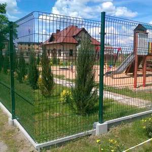 Clôture de panneau de treillis métallique soudé incurvé en 3D enduit de PVC de fabricant d'usine pour le terrain de jeu d'école de <span class=keywords><strong>terre</strong></span> de <span class=keywords><strong>jardin</strong></span> de route - Product Image 4