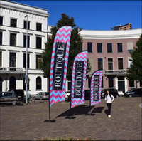 Werbe-Strandfahne für Großveranstaltungen, Tropfenform aus Fiberglas, mit individuellem Logodruck, tragbar, verstellbar, für den Außenbereich