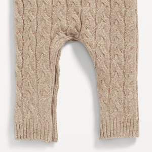 Pijama de noche para niño pequeño de color neutro de <span class=keywords><strong>lana</strong></span> merino personalizado, suéter para recién <span class=keywords><strong>nacido</strong></span>, ropa de punto acanalada de una pieza, mono de bebé - Product Image 6