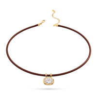 Collier en cordon multicolore personnalisé EDGE avec pendentif doré et accents en cristal, bijoux élégants et tendance, collier OEM ODM pour femmes