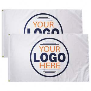 Drapeaux et bannières personnalisés avec logo blanc, couleurs vives, sublimation par transfert thermique, vente en gros d'usine, activités de plein air - Product Image 3
