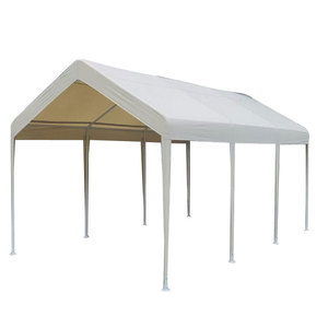Tuoye Style Simple extérieur cadre en métal voiture <span class=keywords><strong>Garage</strong></span> blanc tente pop-up <span class=keywords><strong>bois</strong></span> traité sous pression pour Application de la nature stationnement de voiture - Product Image 1