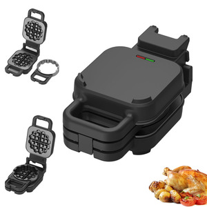 Machine à <span class=keywords><strong>sandwich</strong></span> détachable 3 en 1 métallique classique avec revêtement antiadhésif Grille à tranches 2 grandes pour un nettoyage facile pour un usage domestique - Product Image 6