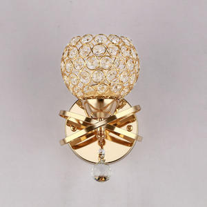 Merdiven açık kristal Led altın lamba E27 oturma odası yatak restoran ev için dekoratif demir duvar ışık - Product Image 2