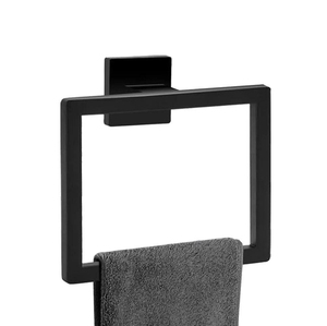 Juego de Accesorios de Baño de Hierro Negro Mate, Montado en la Pared, Kit Completo para Colgar Toallas, Calidad Confiable - Product Image 4