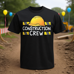 Articles de fête d'anniversaire sur le thème des équipes de construction pour garçons, T-shirt assorti pour événements et promotions, Groupe d'âge : Enfants - Product Image 2