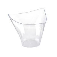 Lot de gobelets jetables transparents avec cuillères, empilables, idéal pour les boulangeries, cafés et commandes de restauration en gros