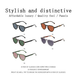 <span class=keywords><strong>Gafas</strong></span> <span class=keywords><strong>de</strong></span> Sol <span class=keywords><strong>de</strong></span> Acetato <span class=keywords><strong>de</strong></span> Alta Gama, Modernas, Personalizadas ODM, Minimalistas, Vintage, Redondas y Pequeñas, para Conducir al Aire Libre, Viajar, Playa - Product Image 3