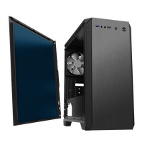 GAMEMAX High-End Silent Noise Killing MicroATX/ITX Gaming PC Cabinet Mid Tower Audio Front Port Metal Plastic Case 12cm Fan