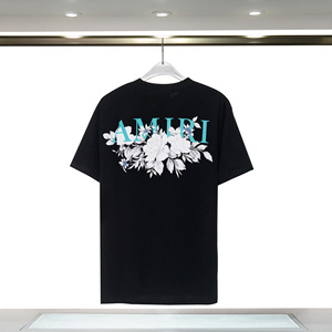 T-shirt pour homme à manches courtes, imprimé floral 3D par sublimation, coupe classique, col rond, 100% coton, jersey tricoté décontracté - Product Image 5