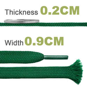 Cordones Planos de Poliéster Personalizables de 9-10 mm de Ancho para Calzado Deportivo Casual, Alta Calidad, Múltiples Colores Disponibles en Pares - Product Image 3