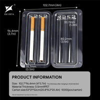 Barquettes thermoformées industrielles personnalisées en PET recyclé durable, type clamshell, pour boîtes à cigarettes de marque