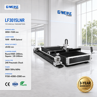 Machine de découpe laser automatique pour tubes et plaques en acier au carbone 3000x1500mm avec commande Cypcut 3000W/4000W