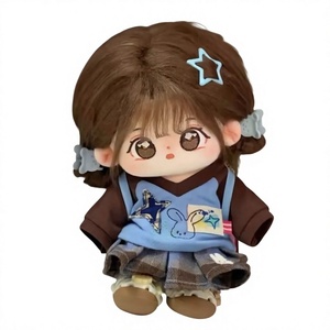 Bambola di Peluche Autentica 20cm, Bambola Nuda con Capelli Spettinati, Set Gioco Carino con Vestiti Intercambiabili, Strumenti per la Cura delle Bambole, Regalo di Compleanno Perfetto - Product Image 1