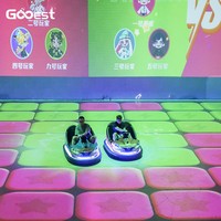 Gooest Voiture tamponneuse à réalité augmentée avec projection LED active sur le sol, jeu multijoueur d'intérieur pour centre commercial
