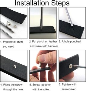 ชุดอุปกรณ์ตกแต่ง YORANYO รุ่น X MM ประกอบด้วยเดือยและหมุดทรงโดม สีเงิน สำหรับตกแต่งกระเป๋า เสื้อผ้า รองเท้า และอื่นๆ - Product Image 6