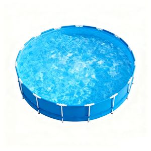Conjunto de <span class=keywords><strong>Piscina</strong></span> de PVC con Estructura de Acero y Cubierta para <span class=keywords><strong>Piscina</strong></span> Elevada, Paquete Completo de <span class=keywords><strong>Piscina</strong></span> Familiar - Product Image 2