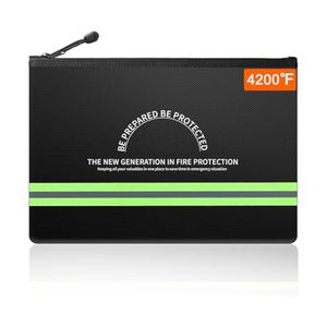 CUSTOM Waterproof Fireproof Security Storage <b>Bag</b> Zipper Closure Cash Passport Organizer Filing for Cash Passport Management - Product Image 1