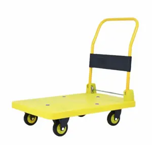 Có thể gập lại công cụ nhựa nền tảng Xe Đẩy Tay giỏ hàng heavy duty 200kg/400kg/500kg