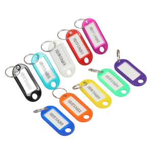 Colorful PVC Keychain Tags With Blank <b>Label</b> For DIY Name ID Baggage <b>Luggage</b> Tags - Fashion Trend Promotion Gift From DingHong - Product Image 1