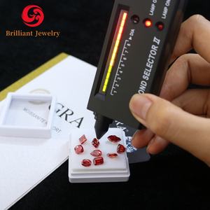 Certificado GRA Corte ovalado VVS Moissanite Piedra preciosa suelta Oro Amarillo Granate Naranja Rojo Moissanite 8 Corazón 8 Flecha - Product Image 1