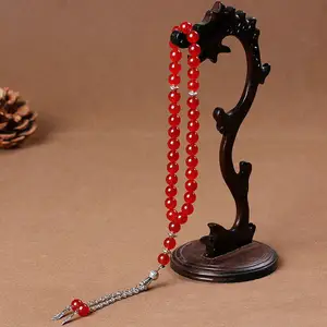 Đá Tự Nhiên Carnegie Tassel Bracelet 33 Cầu Nguyện Bead Hồi Giáo Hồi Giáo Tasbih Allah Mân Côi Thiền Bead Cho Nam Giới Phụ Nữ Jewelry