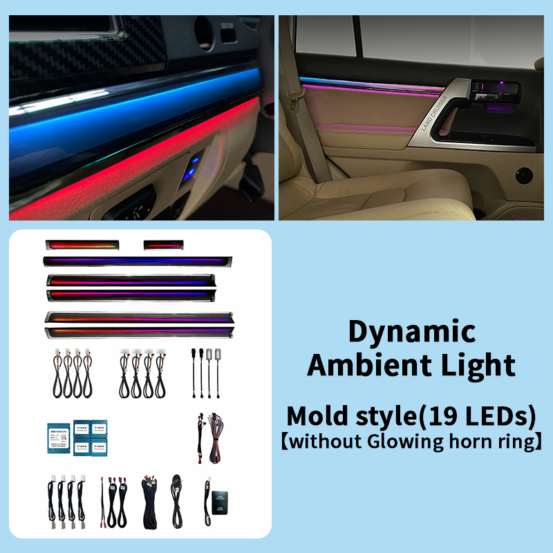 Lumière ambiante dynamique sans anneau de klaxon lumineux (19 LED)