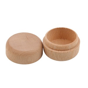 Mini Classic Round Wooden <b>Storage</b> <b>Box</b> for Wedding Ring Jewelry DIY Multi-function <b>Folding</b> Container Case - Product Image 5