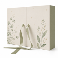 Boîte de calendrier de l'avent magnétique personnalisée de 24 jours, vide, de luxe, pour cosmétiques, bijoux, emballage cadeau avec fermeture à ruban, OEM ODM