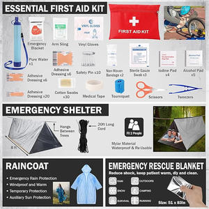 <span class=keywords><strong>Kit</strong></span> di <span class=keywords><strong>Pronto</strong></span> <span class=keywords><strong>Soccorso</strong></span> per Campeggio, Escursionismo e Sopravvivenza all'Aperto - Product Image 3