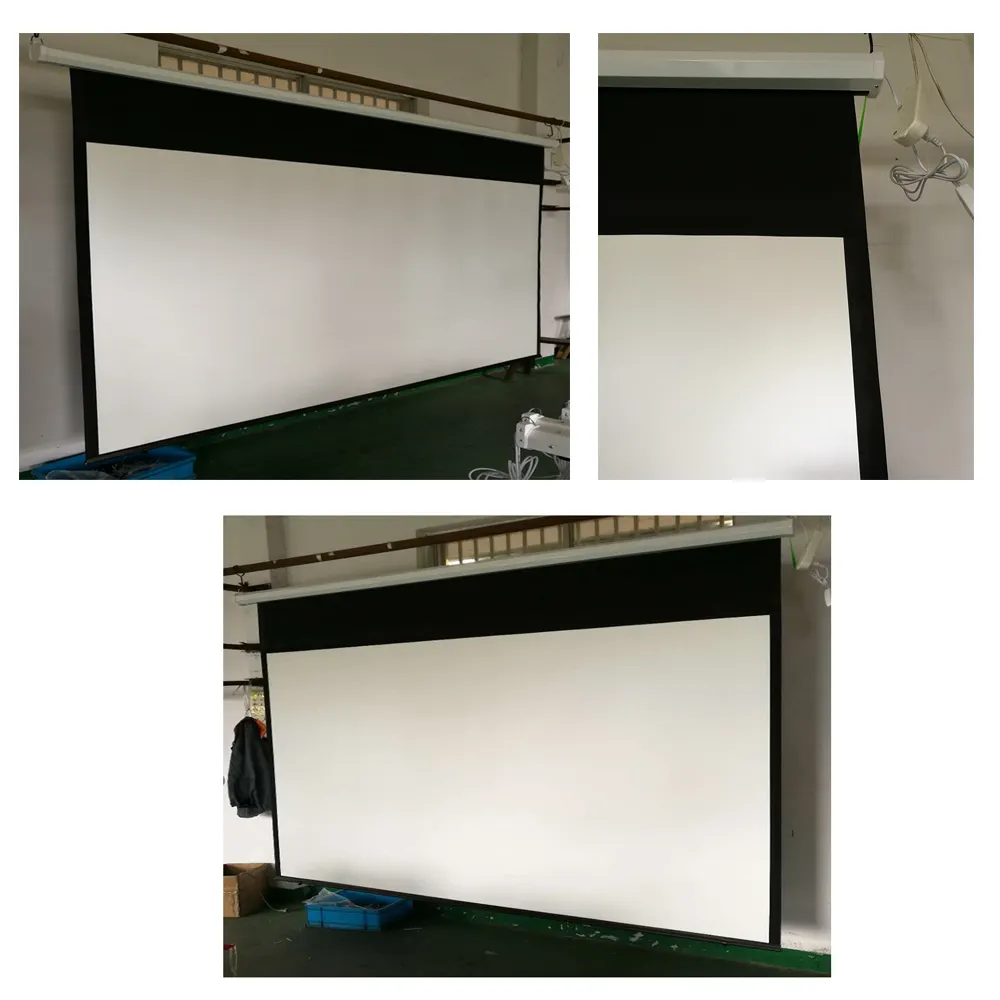 2021 Hot Sale Ceiling Hanging Matte White 100 Inch 16:9 Screen Electric Projector
