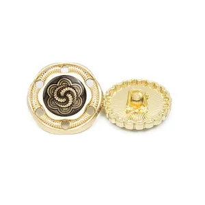 Preço barato botão metálico personalizado metal chifre botão logotipo personalizado ouro botão para terno