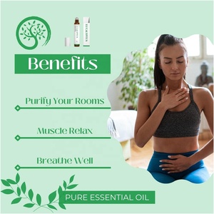 Aceites Esenciales de Marca Propia, Mezcla de Aromaterapia, Roll-On <span class=keywords><strong>para</strong></span> Dormir, 10 ml, Limón, Lavanda, Árbol de Té, Aceite Esencial Premium - Product Image 5