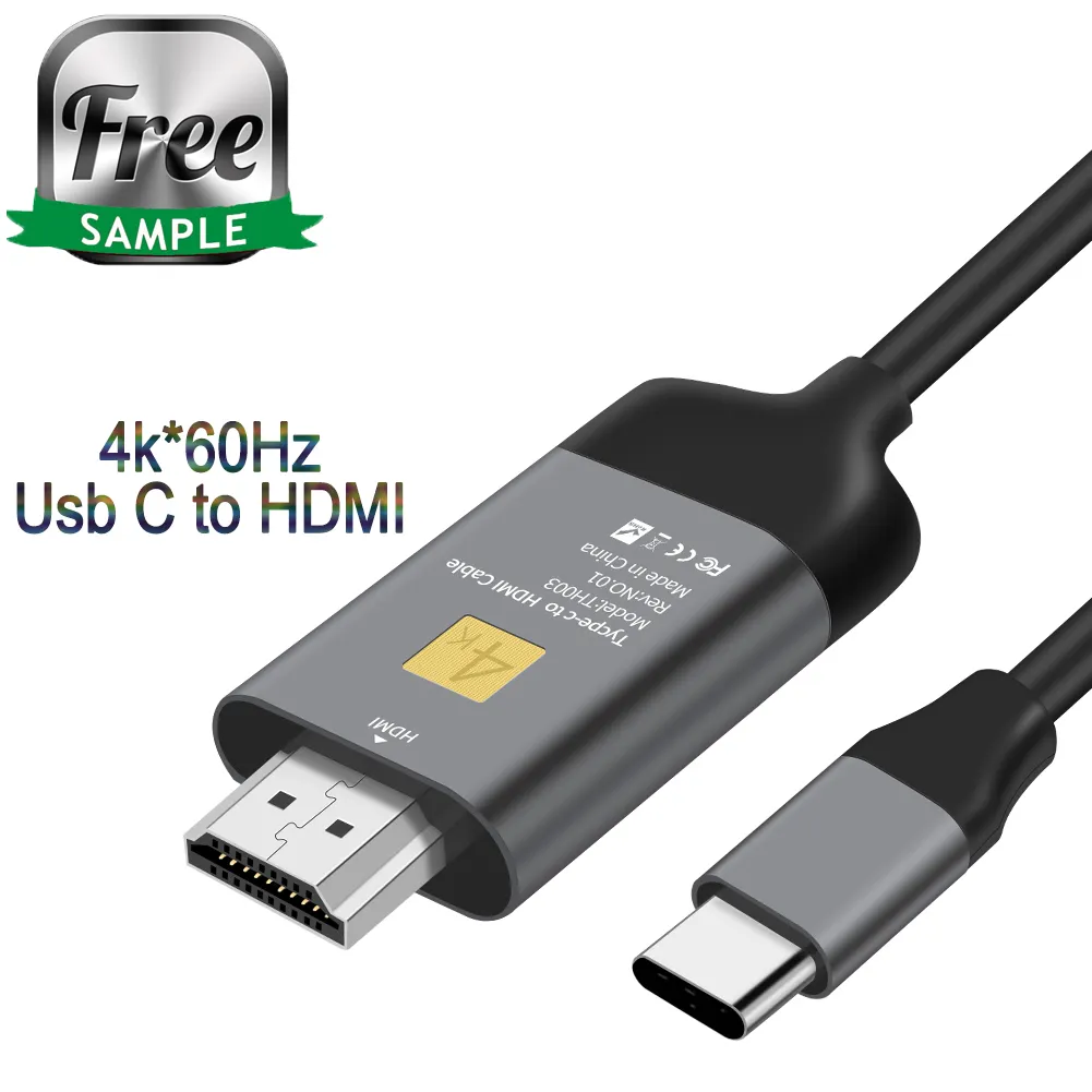 Viggieg wholesale price super speed2M 60Hz *4K USB 3.1 USB-C type c to hdtv adapter black Adapter Cable