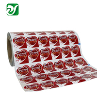 Film d'emballage pour gobelets à chocolat imprimé, film de couverture personnalisé en VMPET PE laminé, film de couvercle en blister en rouleau