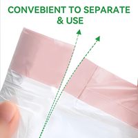Sacs poubelles ménagers personnalisés en PE jetables grande capacité avec cordon de serrage, parfumés, blancs, en rouleau pour la cuisine et la maison