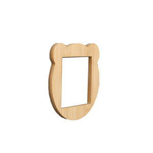 Creative Switch Cover <b>Wall</b> <b>Sticker</b> Beech Wood Irregular Shape Decorative Frame <b>For</b> Living Room Minimalist Design - Product Image 1