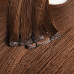 ผมต่อแบบเรมี่สีธรรมชาติสำหรับ Genius Weft ผมยุโรปแท้ถักด้วยมือ ย้อมสีได้ ไม่ต้องใช้กาว - Product Image 4