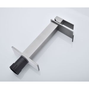 Grifo de lavabo de baño de una manija DB Classic con drenaje emergente Caño de cascada frotado con aceite Soporte de piso y sin desbordamiento - Product Image 4